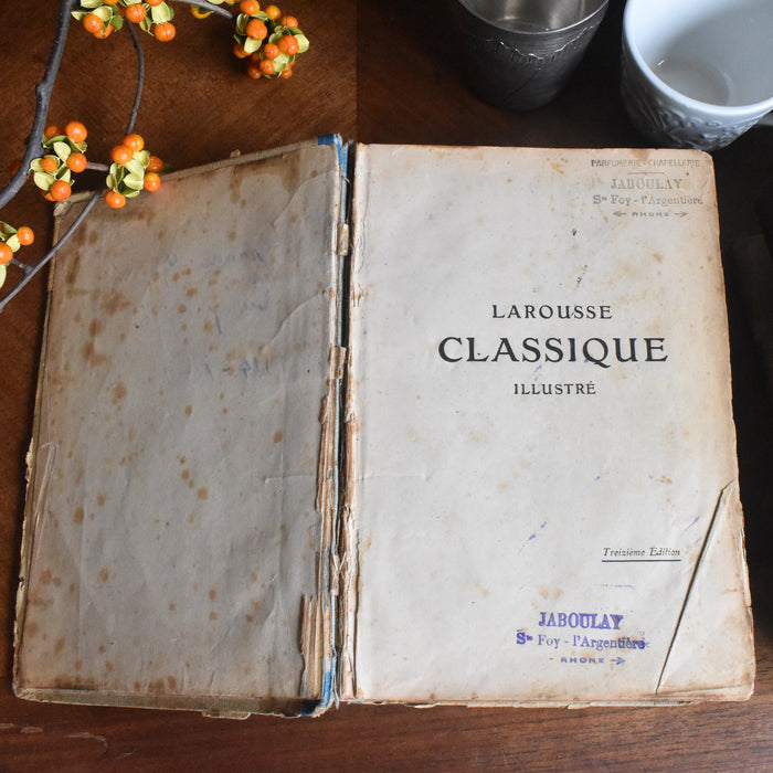 アンティーク本 Larousse classique illustré 1914年 （辞書）