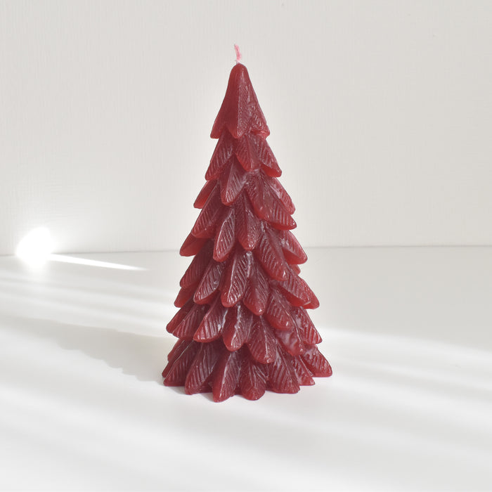 キャンドル　クリスマスツリー　Sapin Bordeaux (レッド）