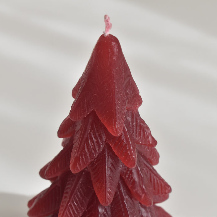 キャンドル　クリスマスツリー　Sapin Bordeaux (レッド）