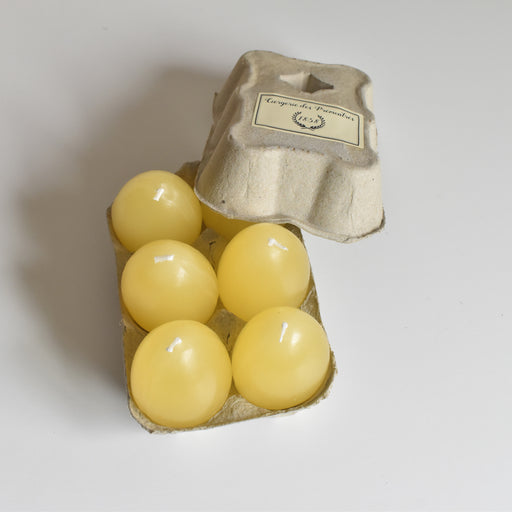 キャンドル 卵 Oeuf Jaune pastel （パステルイェロー）6個セット+箱