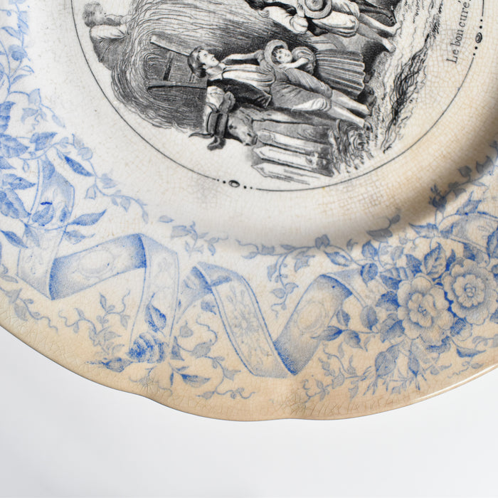 アンティークデザート絵皿 U&Cサルグミンヌ 1855年 